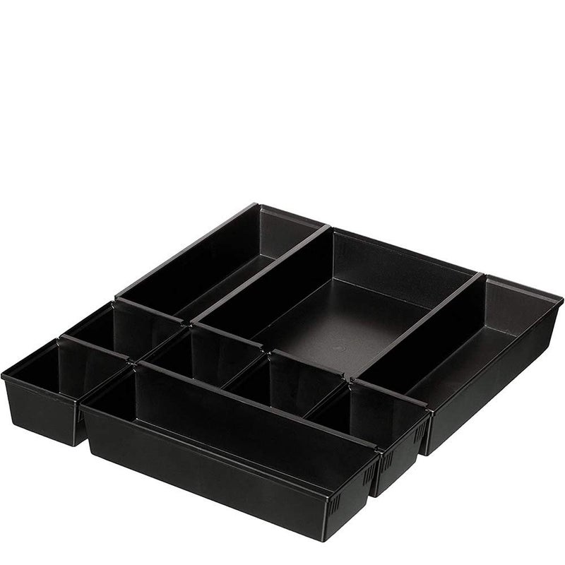 Dial Industries, Inc. Dial Industries B689K Drawer Organizer Tray Set, Black - Image 1